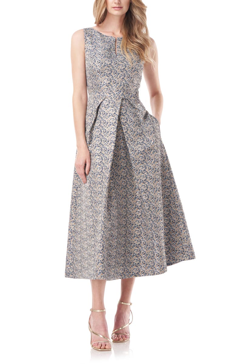 Kay Unger Marlena Midi Cocktail Dress, Main, color,