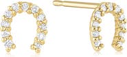 Set & Stones Alpine Diamond Horseshoe Stud Earrings