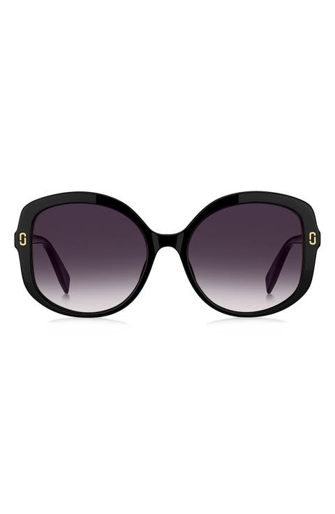 56mm Gradient Round Sunglasses