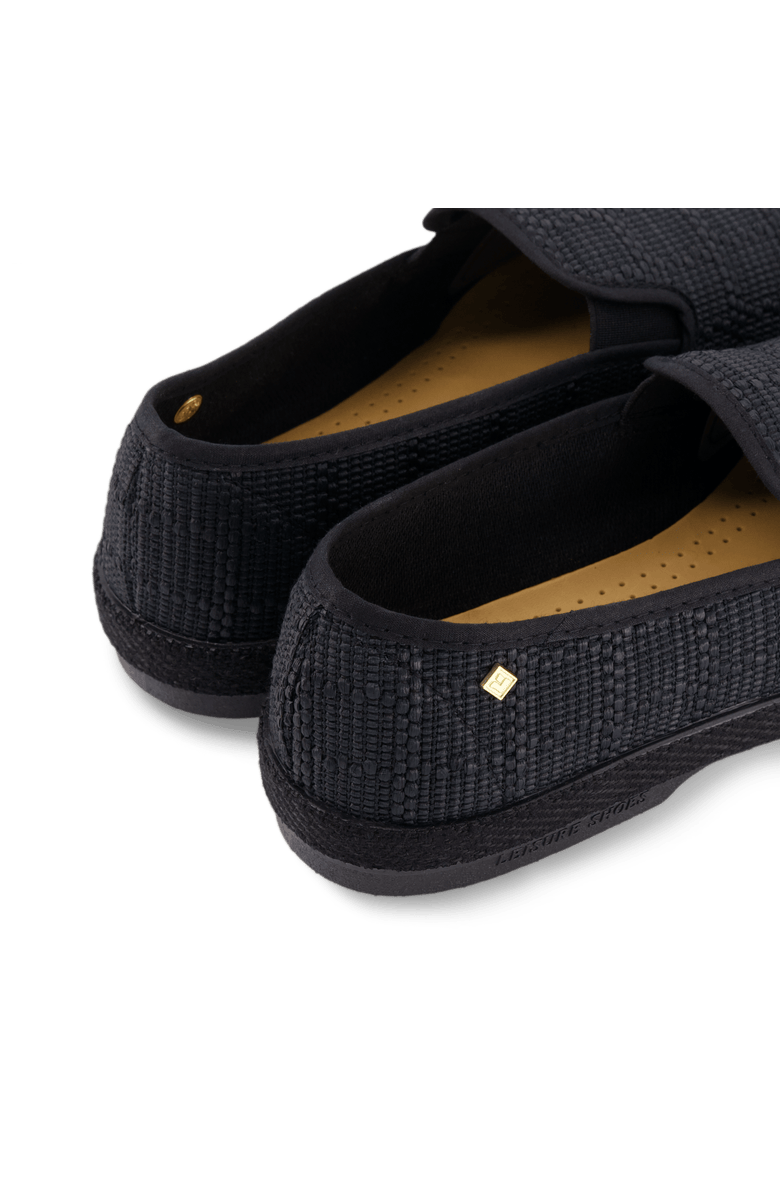 Rivieras Classic Textured Raffia Slip-On Loafer, Alternate, color, Noir