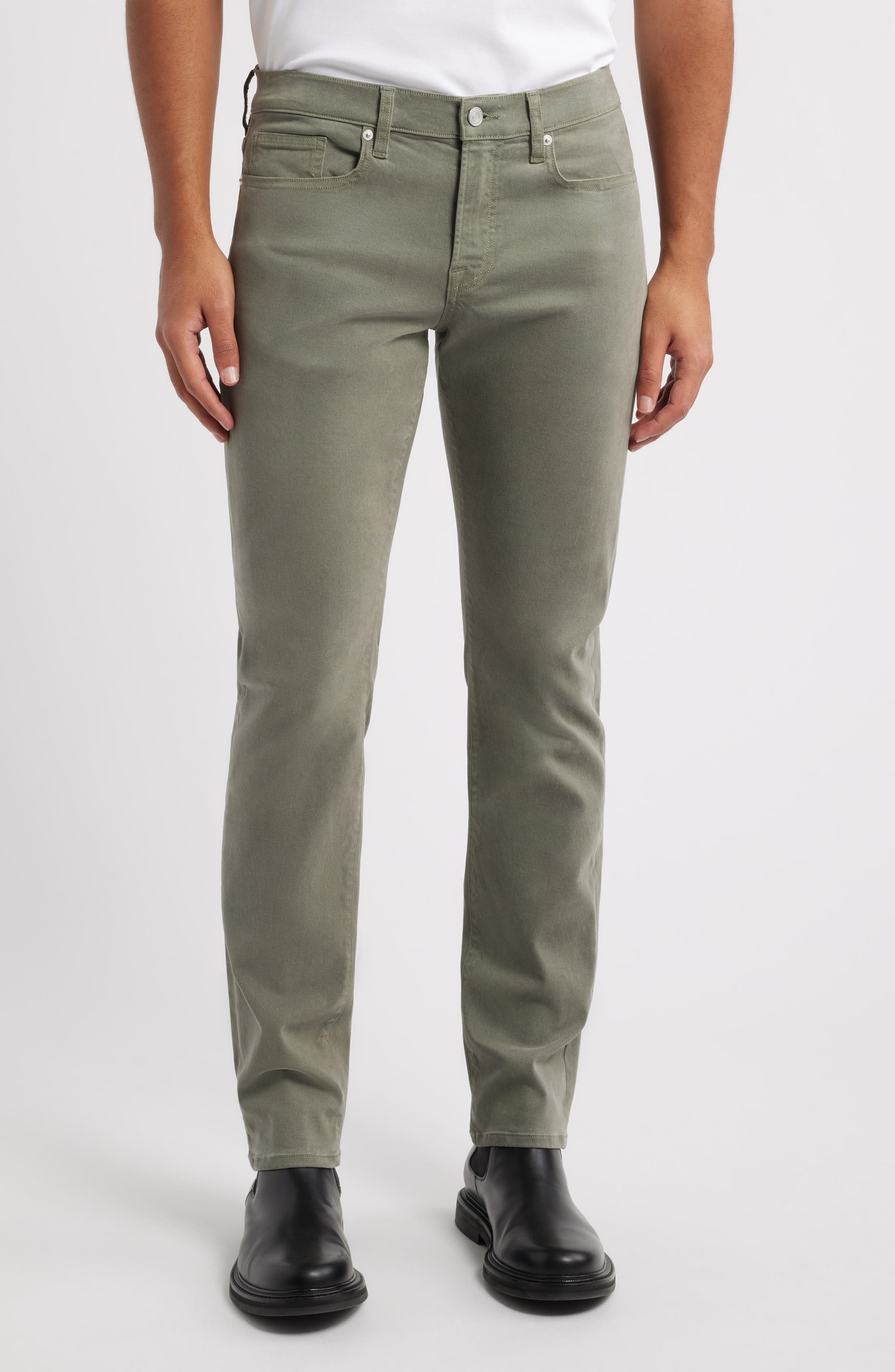 FRAME L'Homme Slim Fit Five-Pocket Twill Pants
