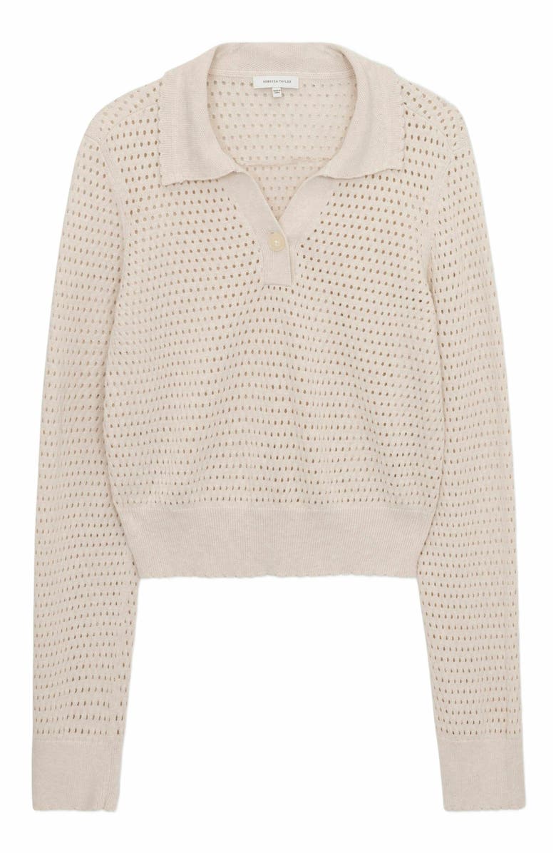 Rebecca Taylor Fern Knit Sweater, Alternate, color, Beige