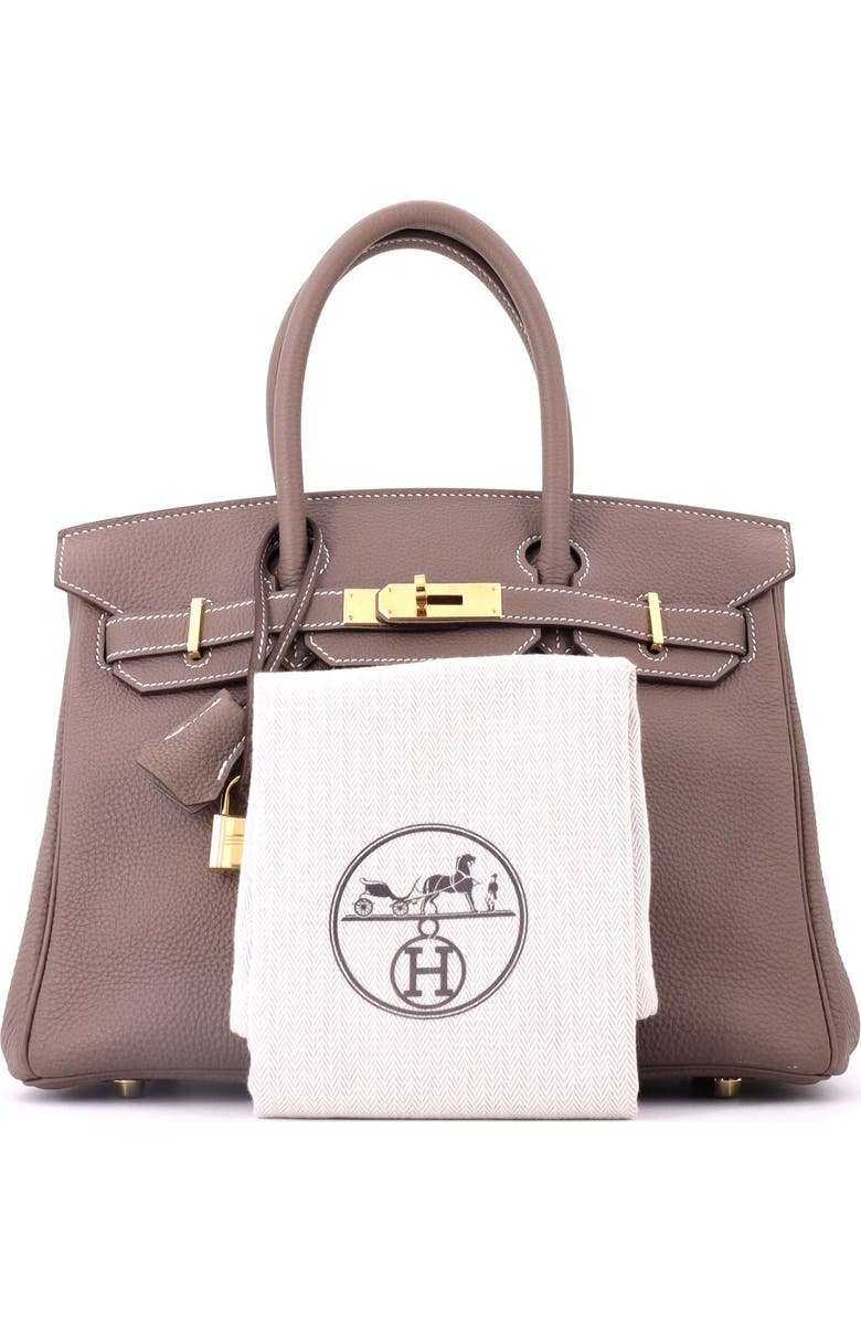Pre-Owned Hermes Birkin Handbag Grey Togo with Gold Hardware 30, Alternate, color, Etoupe