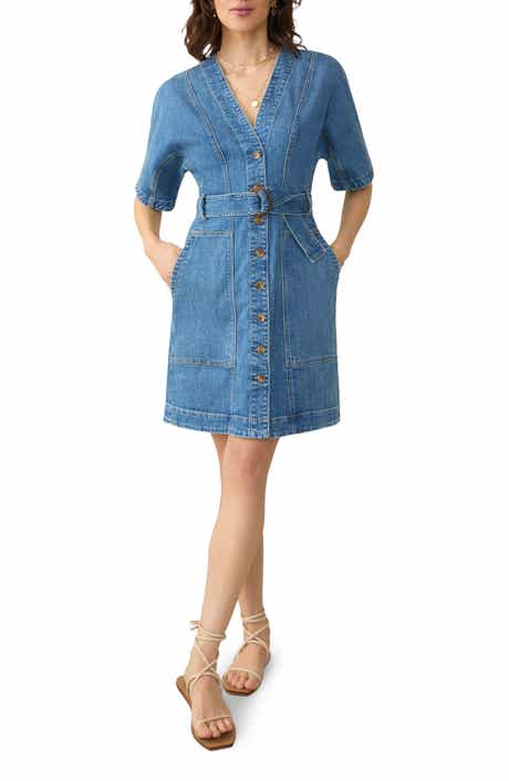 Faherty Camille Denim Minidress