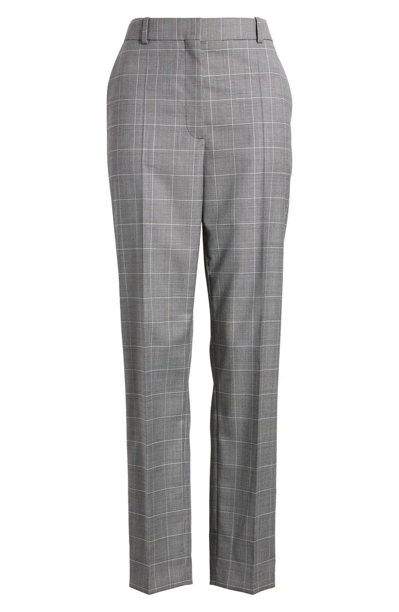 BOSS Tamarina Plaid Virgin Wool Pants, Alternate, color, 