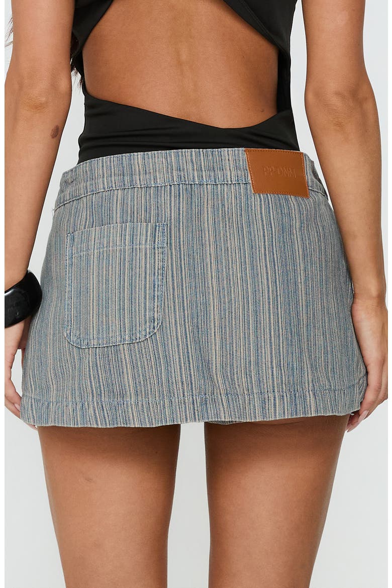 Lifetimes Micro Skort, Alternate, color, DARK BLUE STRIPE
