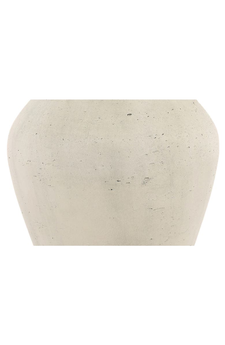 Dovetail Furniture Leander Cement Outdoor Vase - Large, Alternate, color, Antique White