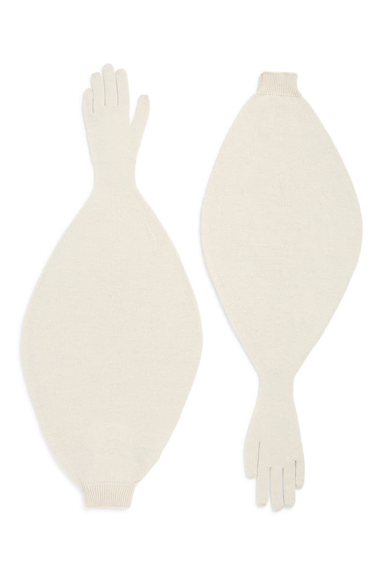 Flake Puff Merino Wool Gloves, Main, color, OFF-WHITE