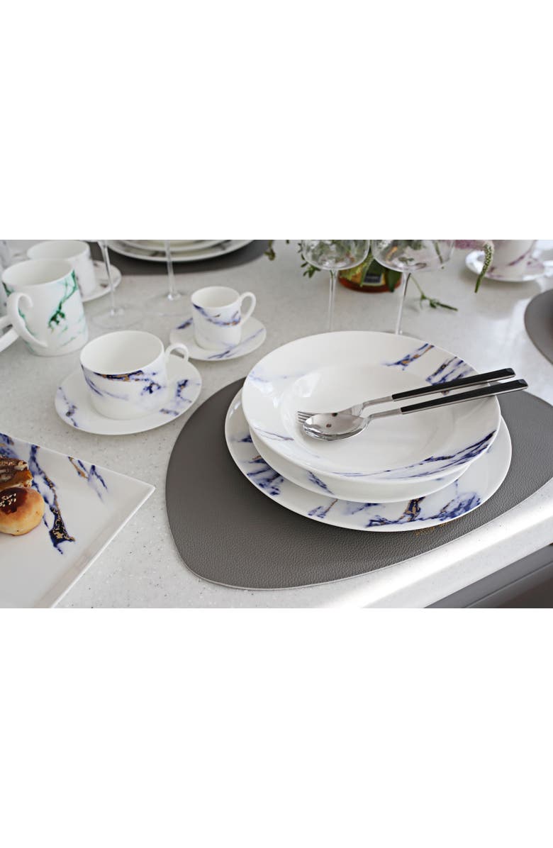 Prouna Marble Azure Dinner Plate, Alternate, color, White