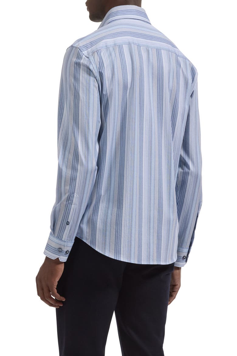 Devon OoohCotton® Stripe Button-Up Shirt, Alternate, color, AIR BLUE