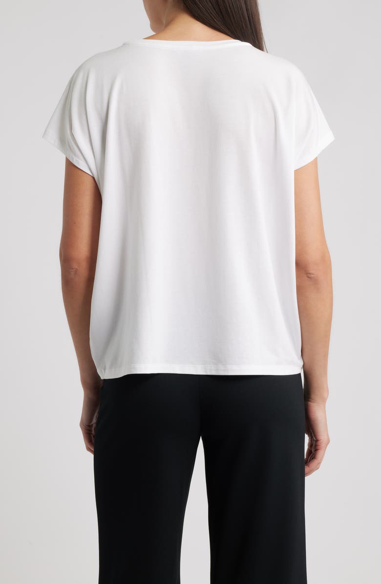 Eileen Fisher Crewneck Wedge Top, Alternate, color, White