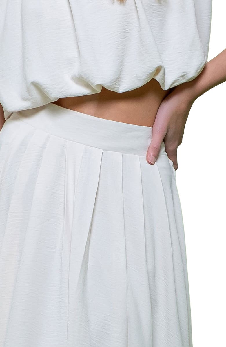 Blu Pepper Pleated Maxi Skirt, Alternate, color, Cream