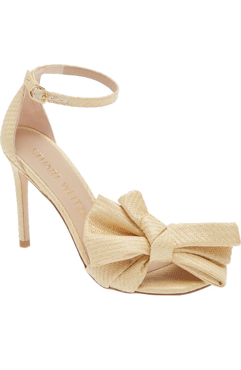 Stuart Weitzman Nudistcurve Loveknot Sandal, Main, color, Wheat