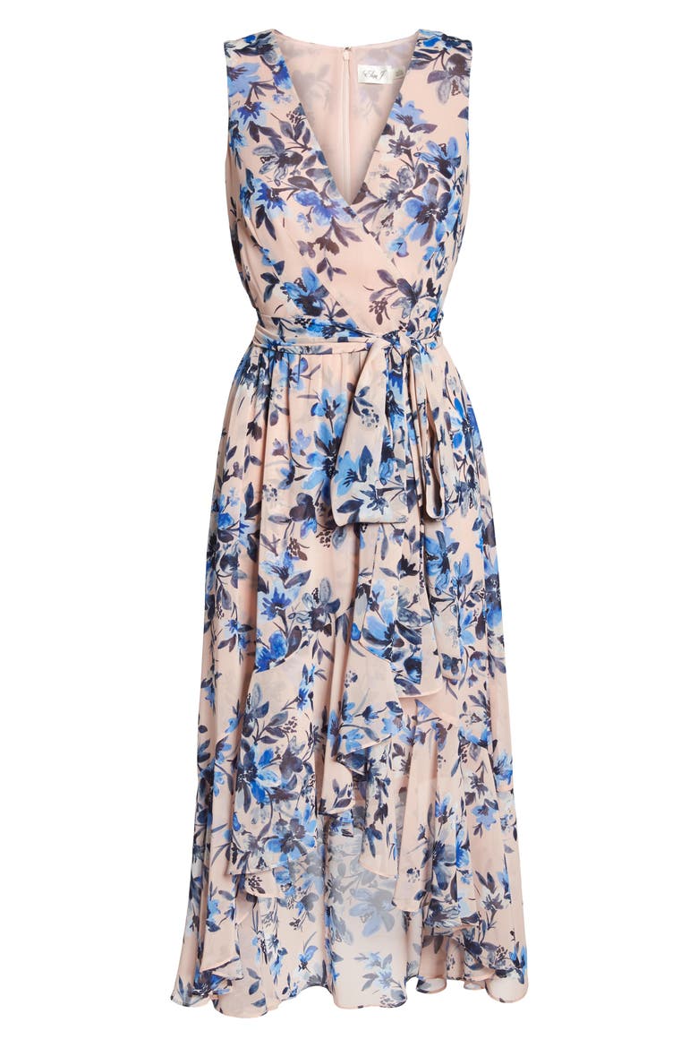 Sleeveless High/Low Dress, Alternate, color, BLUSH/ BLUE