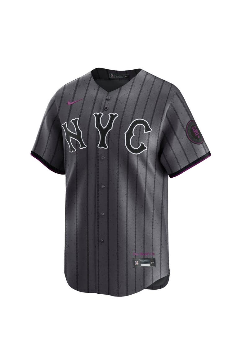 Men's Nike Francisco Lindor Gray New York Mets City Connect Limited Jersey, Alternate, color, Gray