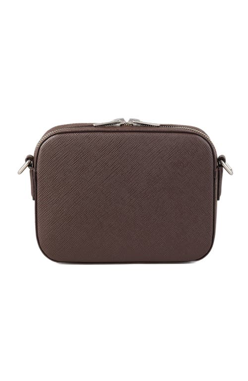 Sandro Small Synthetic Leather Bag In Chocolate