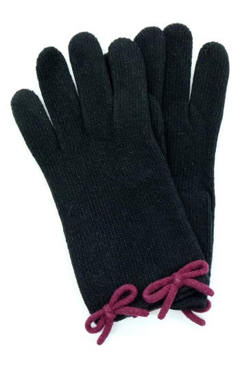 Portolano Bow Gloves In Black