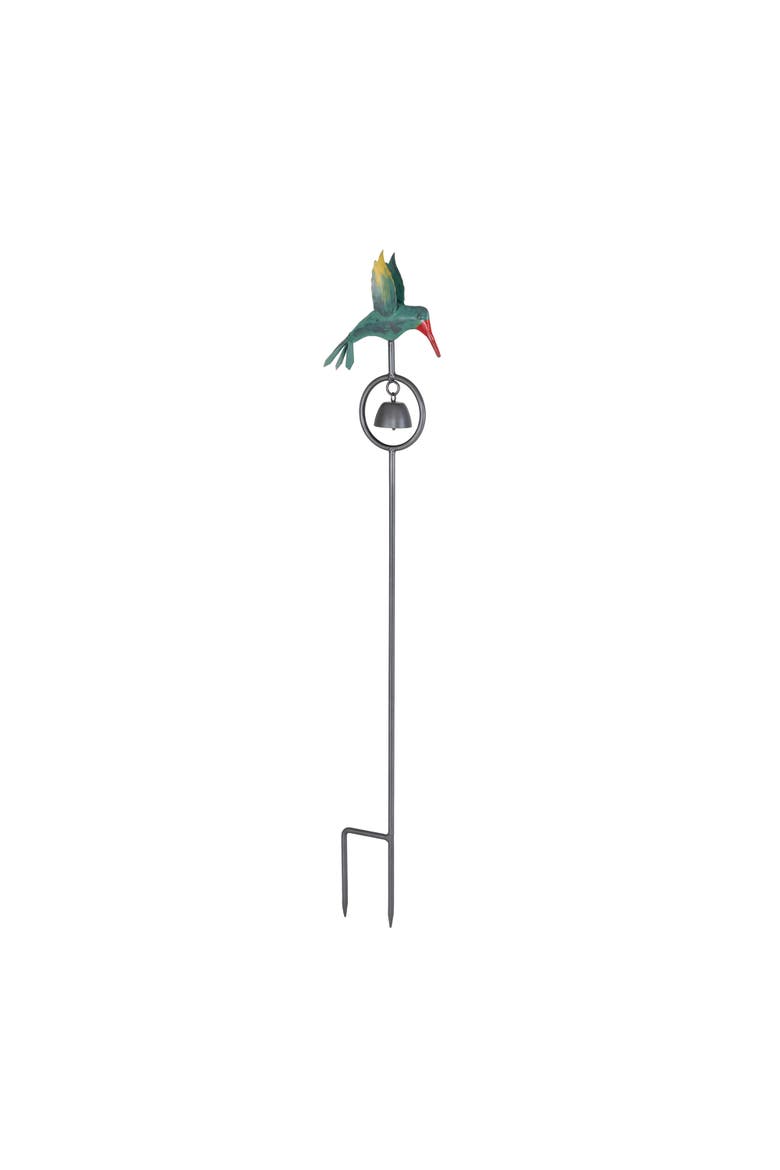 Hummingbird Garden Stake with Bell,, Main, color, Green