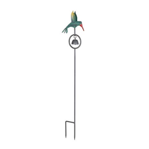 Hummingbird Garden Stake with Bell,