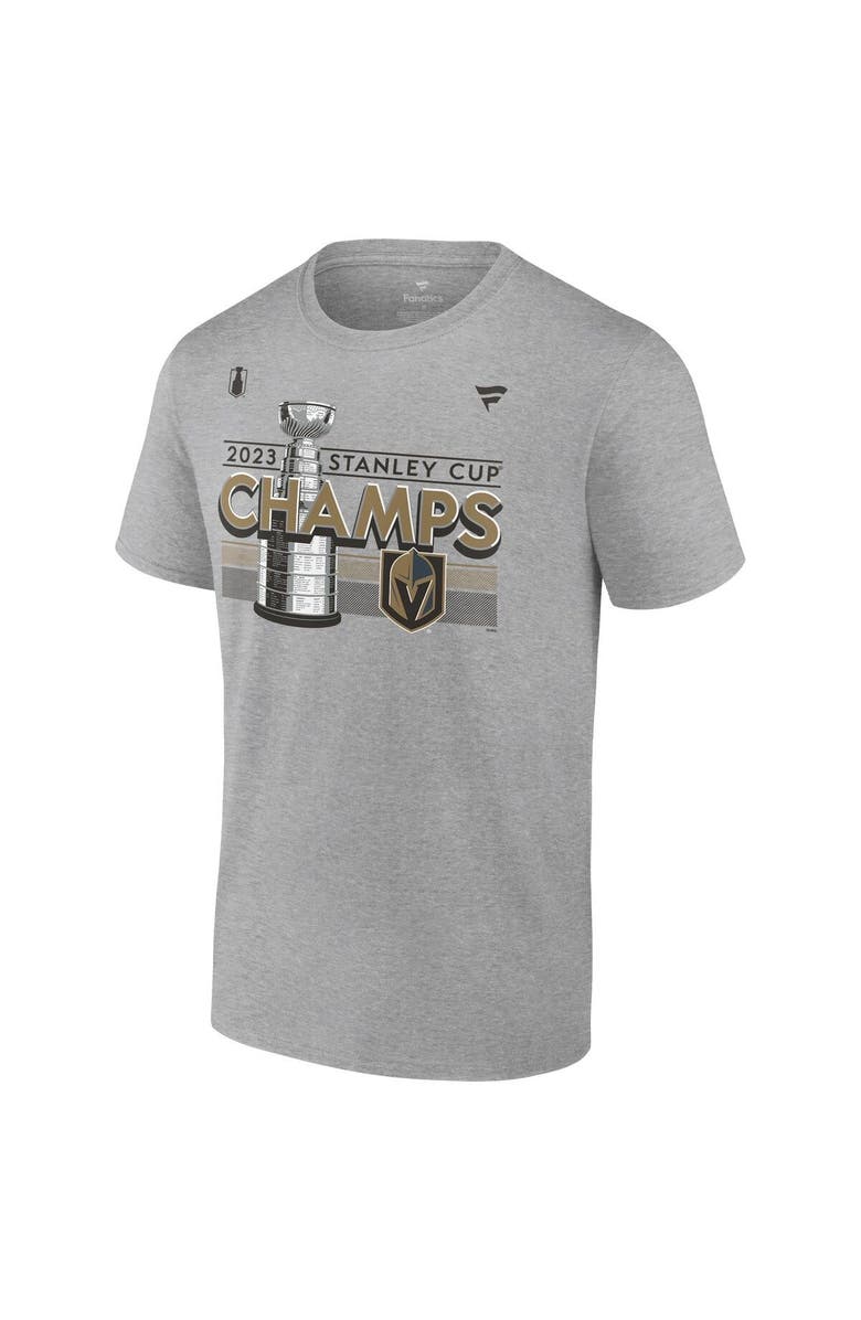 FANATICS Men's Fanatics Heather Gray Vegas Golden Knights 2023 Stanley Cup Champions Locker Room T-Shirt, Alternate, color,