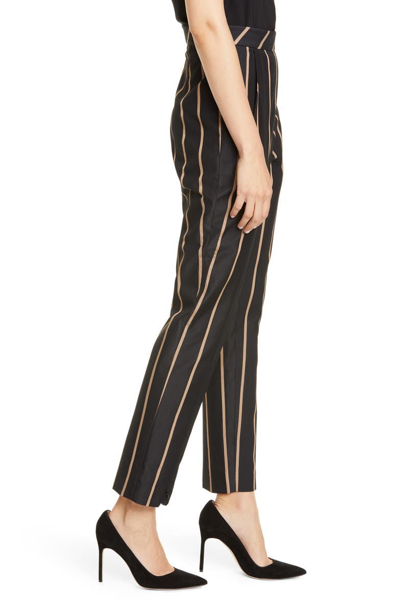 Self-Portrait Stripe Crop Trouser, Alternate, color, 