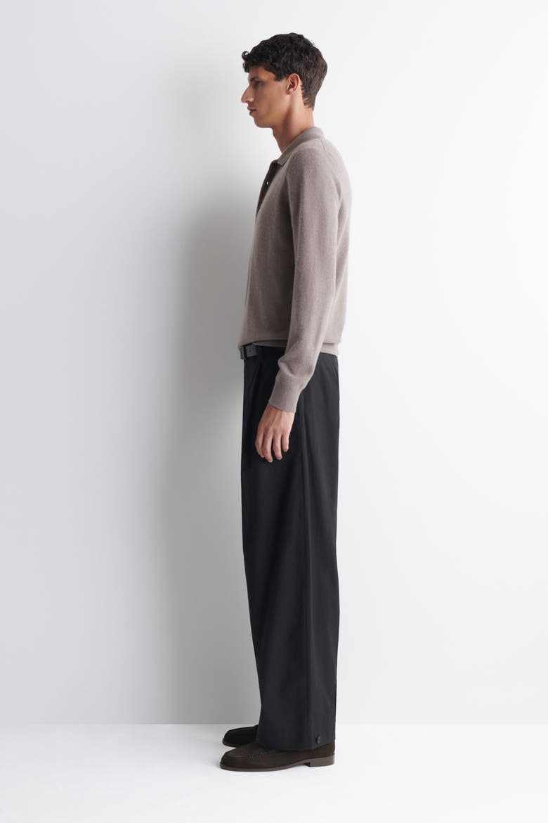 Cashmere Polo Sweater, Alternate, color, WASHED LILAC