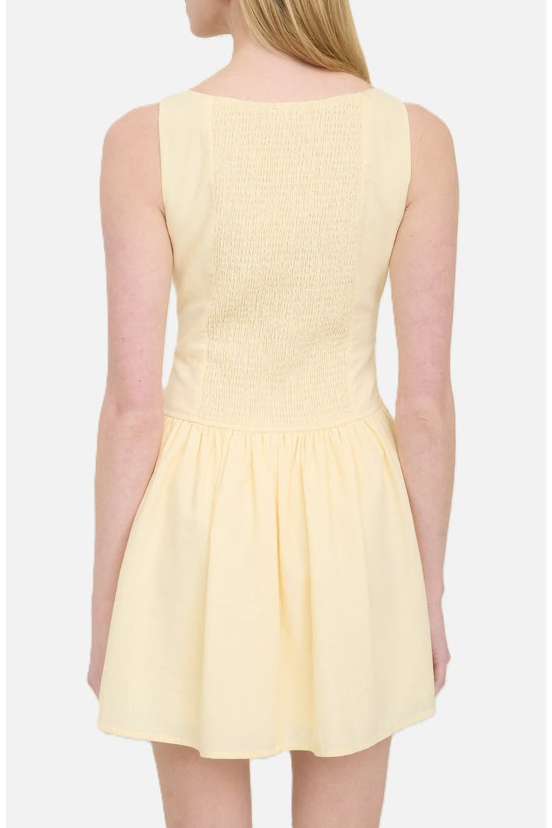 Drop Waist Minidress, Alternate, color, BUTTER YELLOW