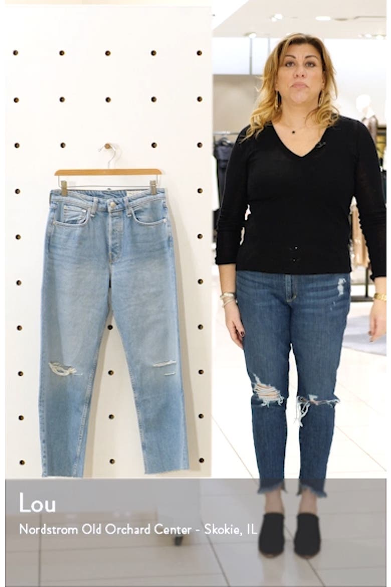Maya Ripped High Waist Ankle Straight Leg Jeans video