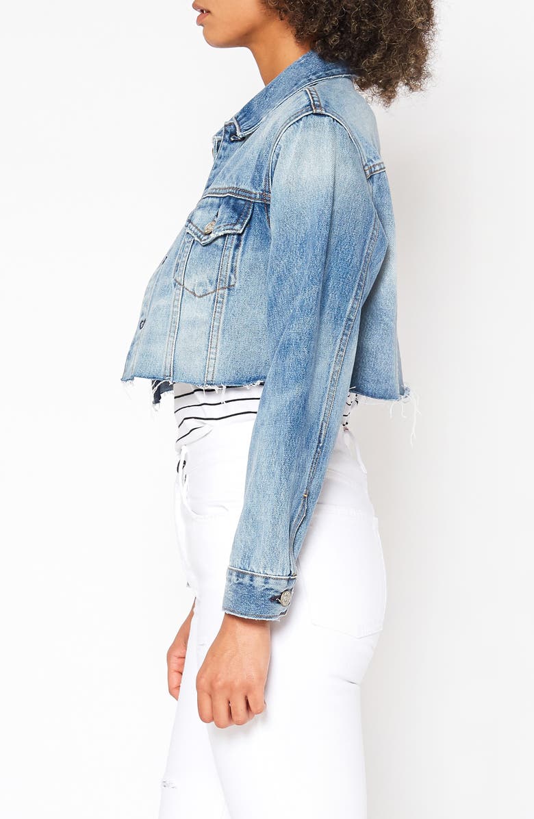 NOEND Trace Crop Denim Jacket, Alternate, color,