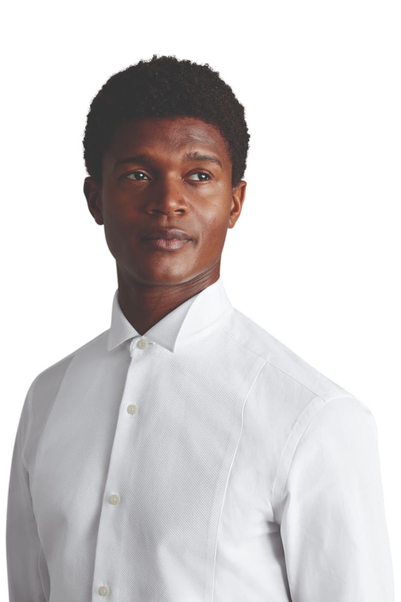 Bib Front Wing Collar Evening Shirt, Alternate, color, White