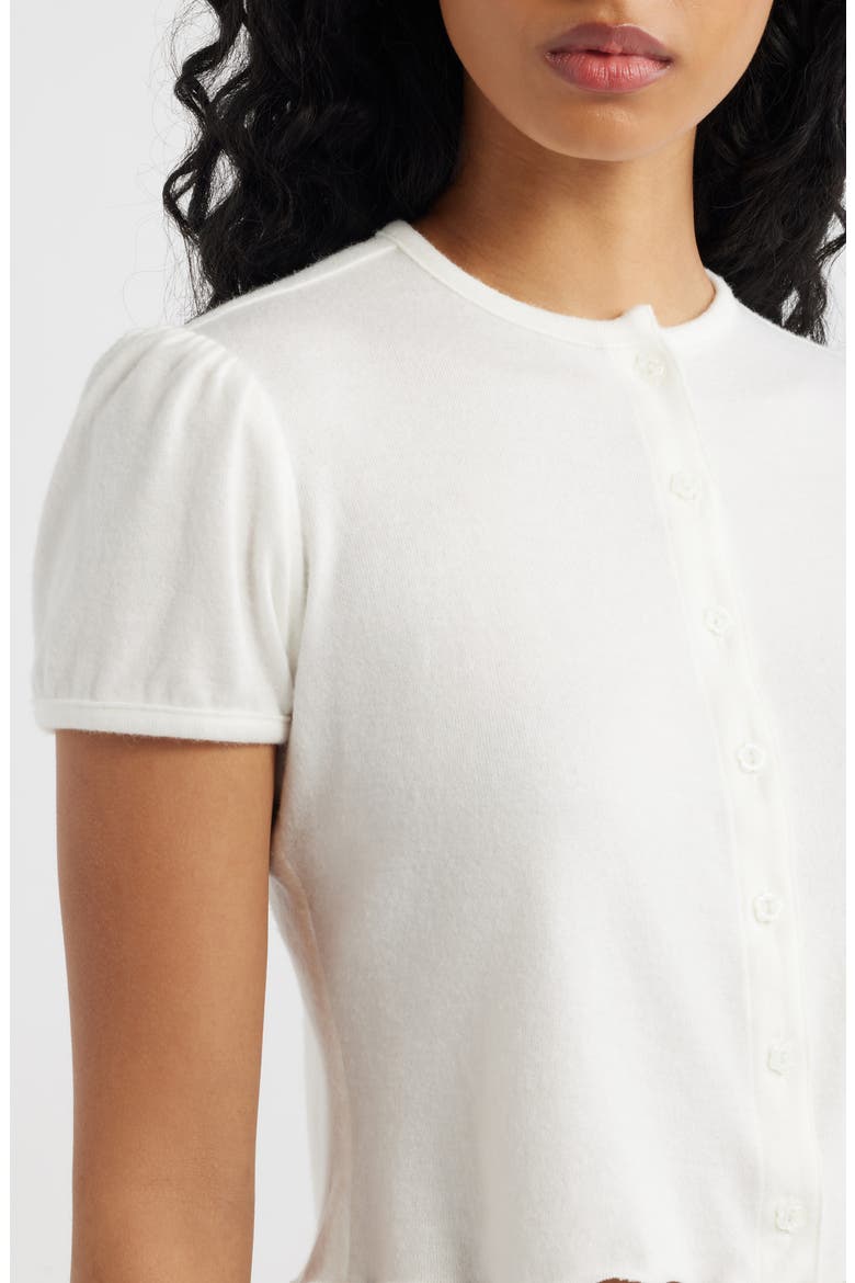 The Boni Short Sleeve Button-Up Top, Alternate, color, WHITE