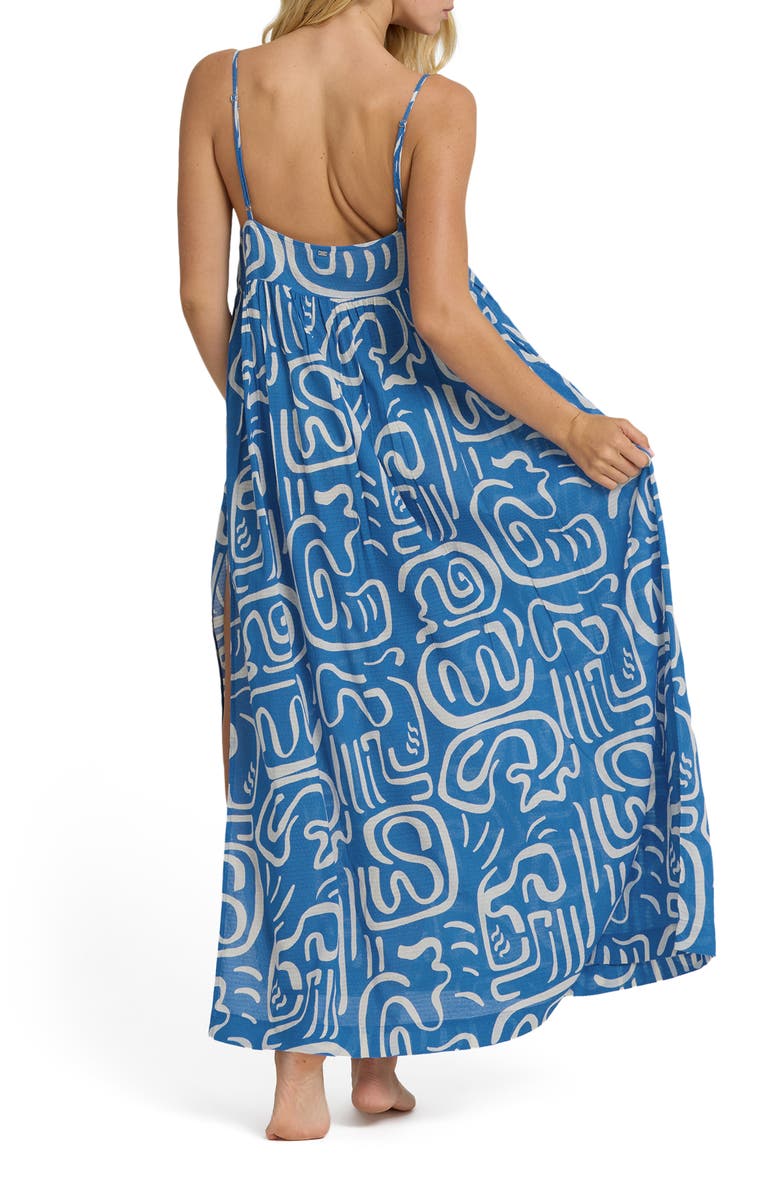 Billabong Juno Cover-Up Maxi Sundress, Alternate, color, True Blue