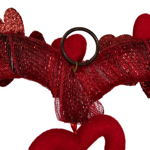 Northlight Heart Shaped Glittered Valentine's Day Wreath In Red