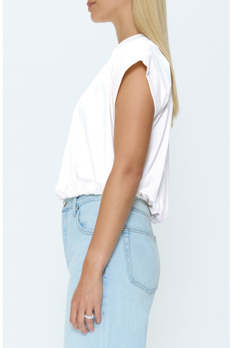 Millie Bubble Hem Top, Alternate, color, LE BLANC