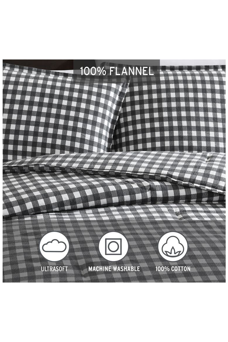 Preston Plaid Duvet Cover & Sham Set, Alternate, color, GREY