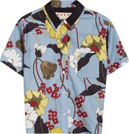 Marni Floral Short Sleeve Button-Up Shirt