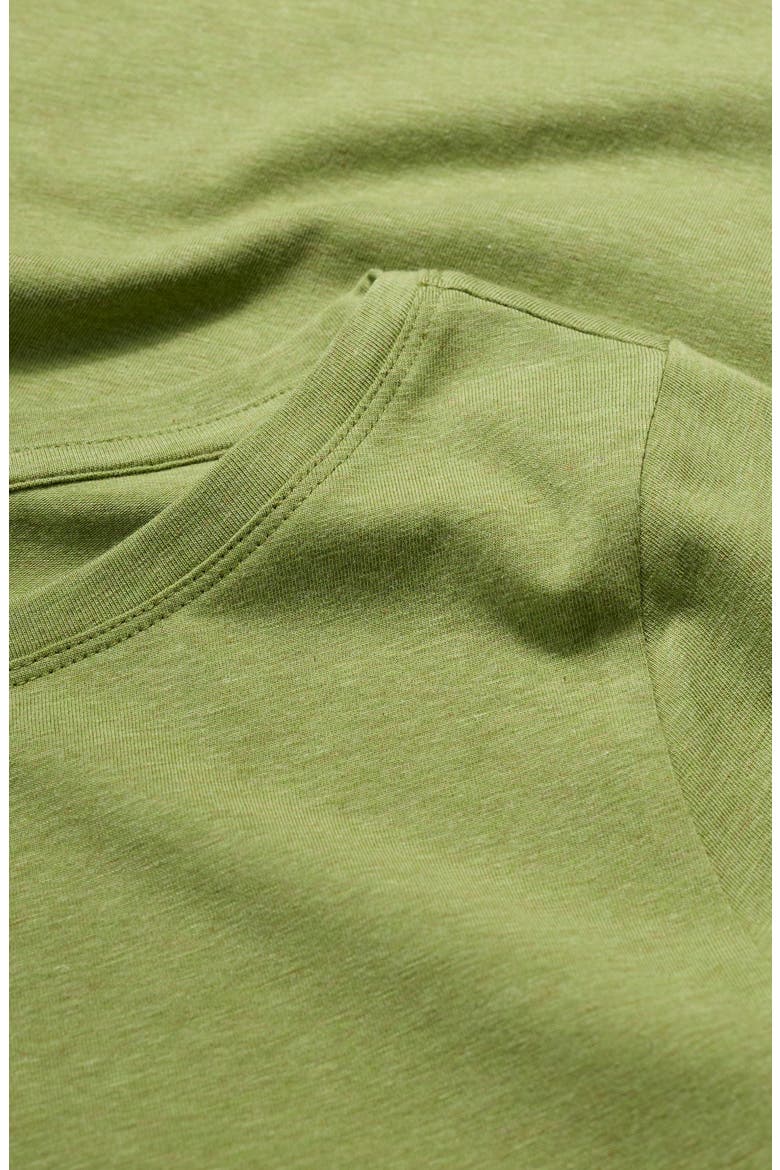 Easel Stretch Organic Cotton Top, Alternate, color, MELANGE ALOE
