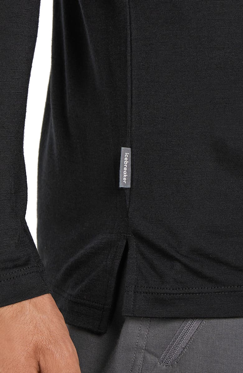 Icebreaker Merino 125 Cool-Lite<sup>™</sup> Sphere Long Sleeve T-Shirt, Alternate, color, Black