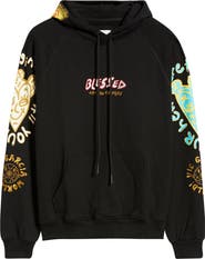 VIC GARCIA WORLD Blessed Emroidered Cotton Pullover Hoodie
