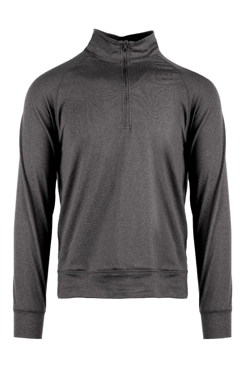 Jersey Quarter Zip Sweatshirt, Main, color, HEATHER CHARCOAL