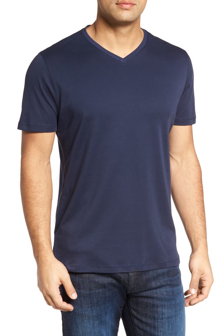 Georgia Regular Fit V-Neck T-Shirt, Main, color, BLUE NIGHT
