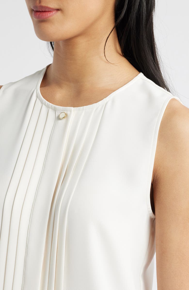 Anne Klein Pleated Sleeveless Top, Alternate, color, 