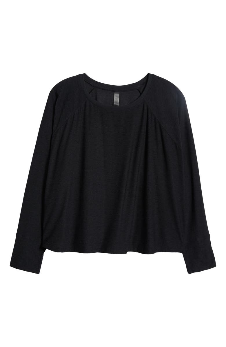 Beyond Yoga Featherweight Daydreamer Pullover, Alternate, color, Darkest Night