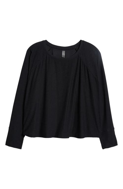 Beyond Yoga Featherweight Daydreamer Pullover Tee In Black