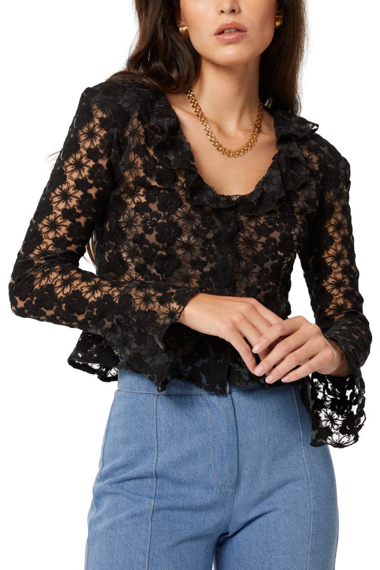 Lucia Blouse, Alternate, color, Black