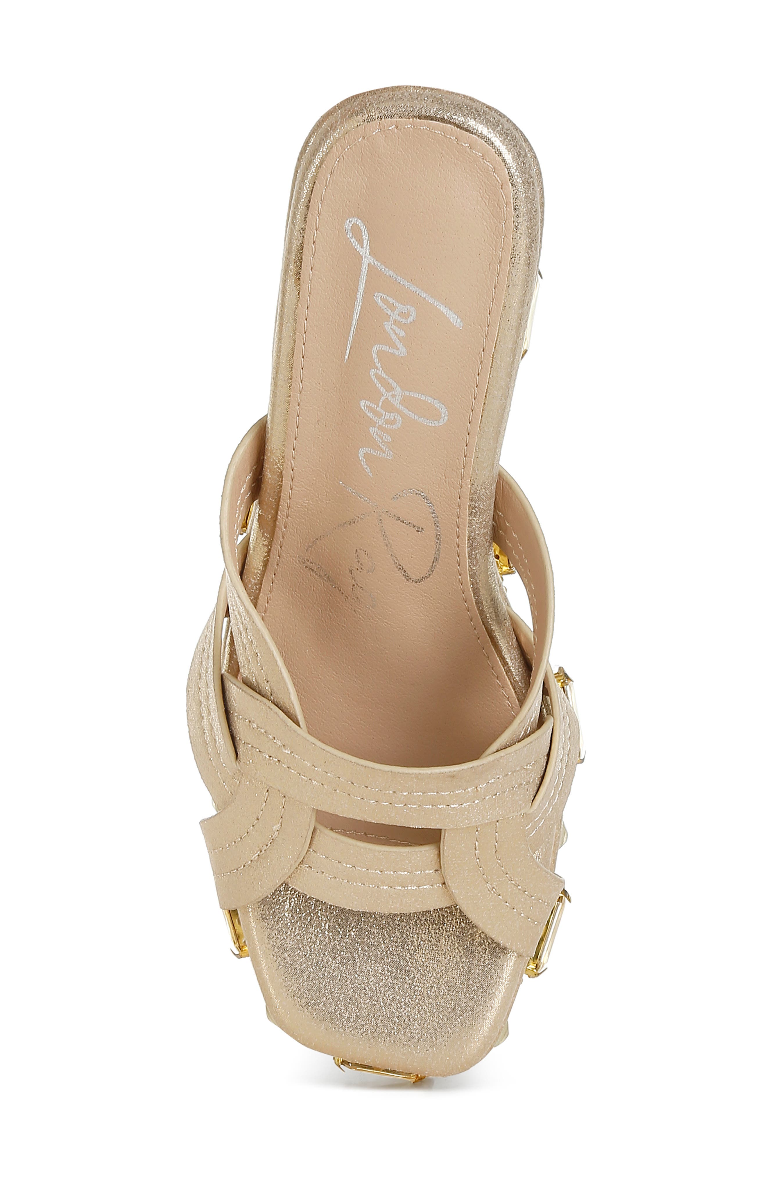 Blistronic Platform Wedge Sandal, Alternate, color, GOLD