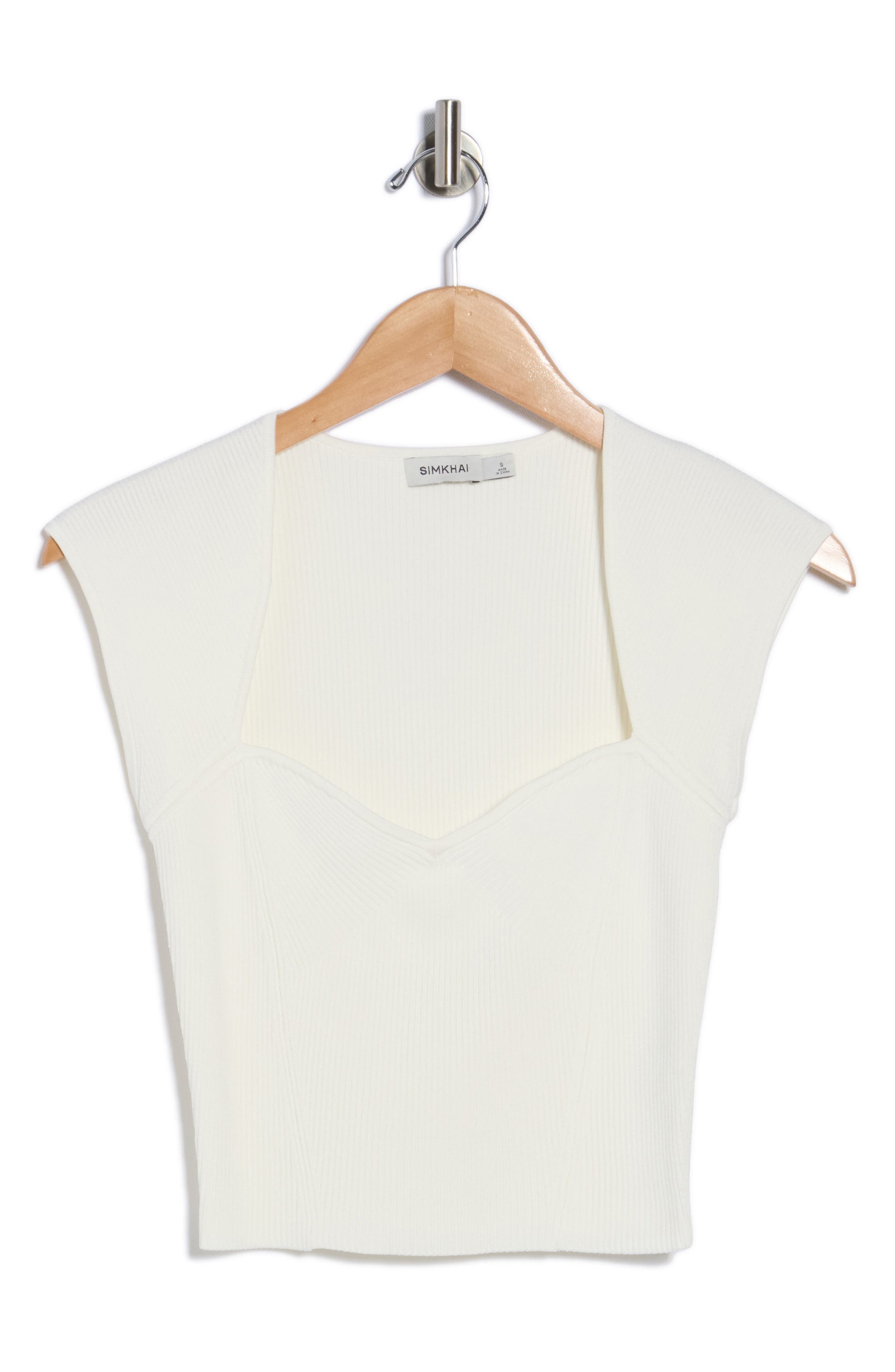 Simkhai Abia Ribbed Crop Top