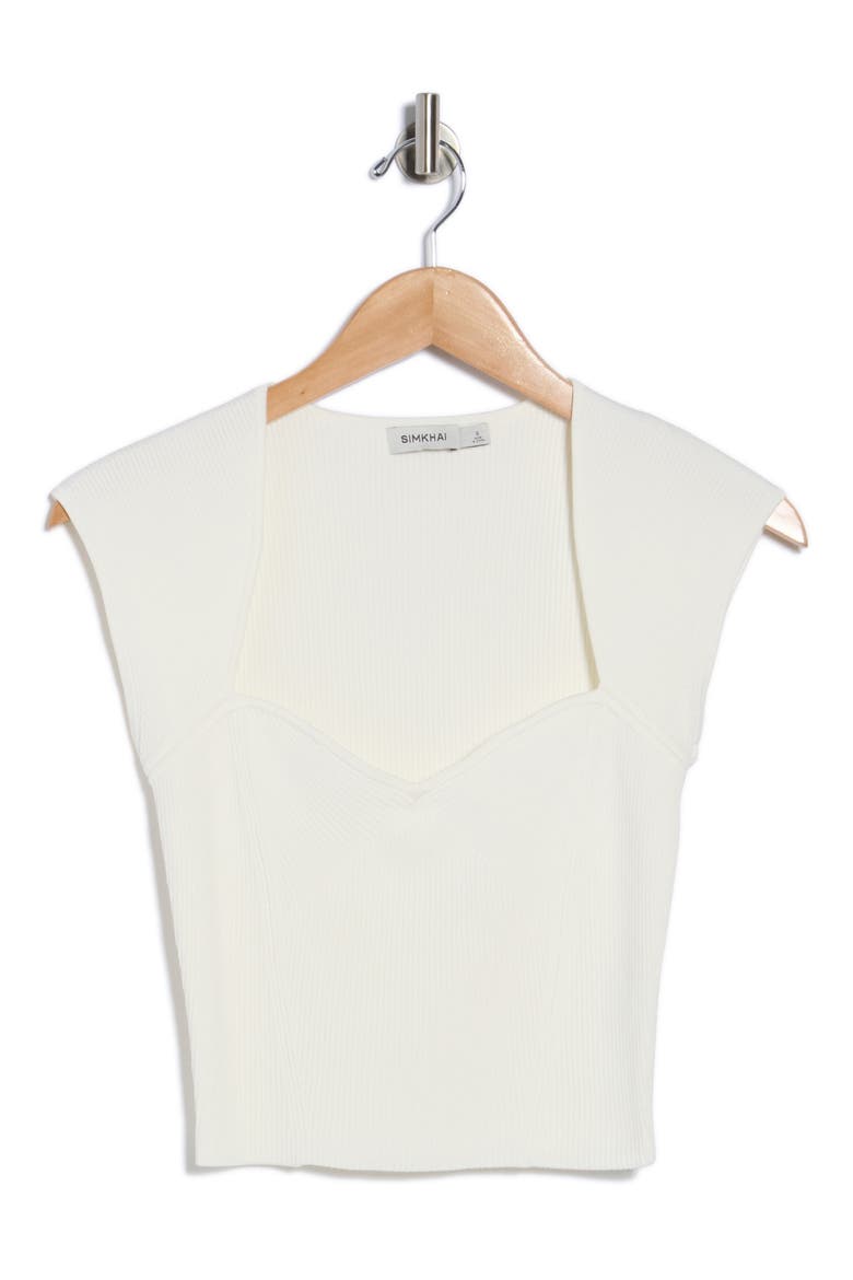 Abia Ribbed Crop Top, Alternate, color, WHITE