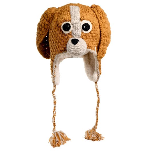 Nirvana Designs Crochet Lucy Puppy Hat In White Combo
