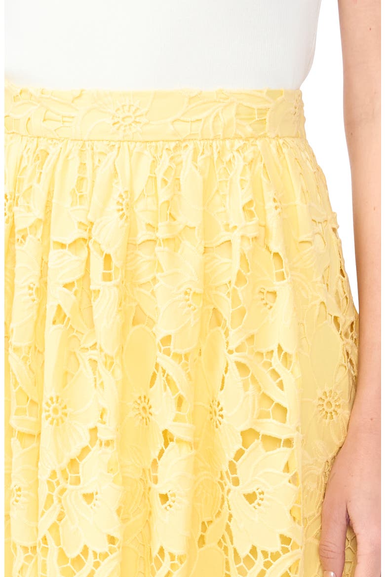 Diana Floral Lace Cotton Skirt, Alternate, color, CREAMED CORN